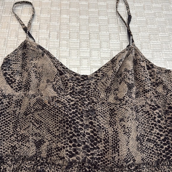 Wilfred Aritzia silk Nina Snakeskin  Print Bustier Dress size 0 - Picture 5 of 9